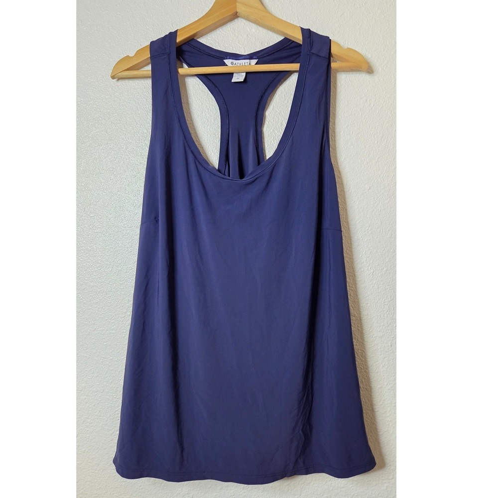 Athleta With Ease Navy Racerback Tank 3X Flowy Stretch Activewear